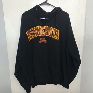 University of Minnesota Black V Neck Hoodie